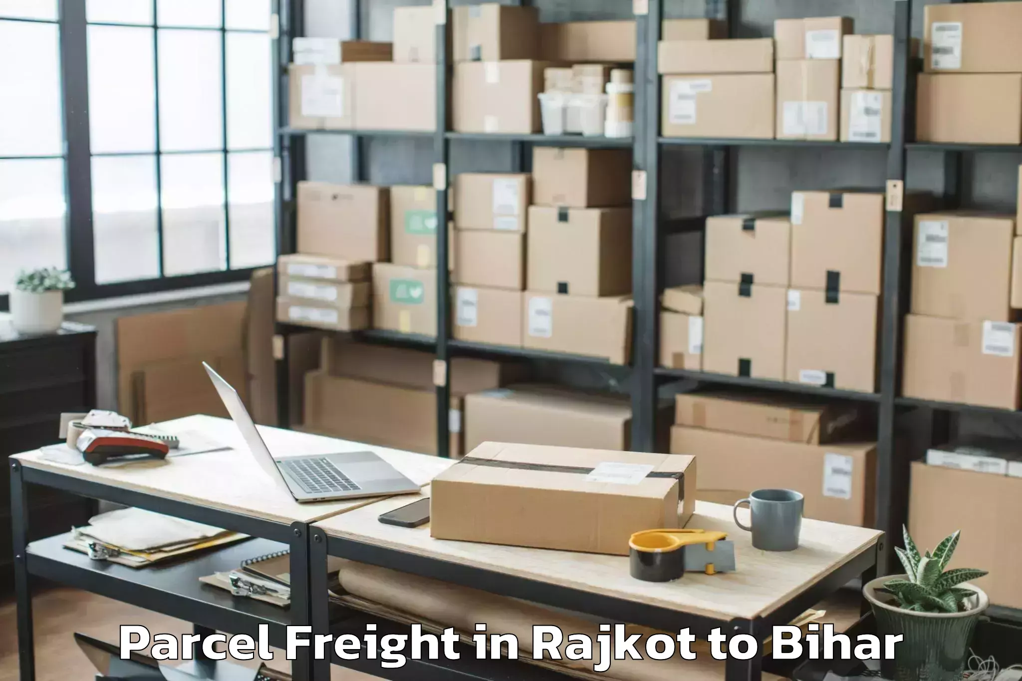 Trusted Rajkot to Muzaffarpur Parcel Freight